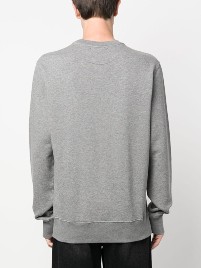 Shop Golden Goose Logo-print Cotton Sweatshirt In Grey