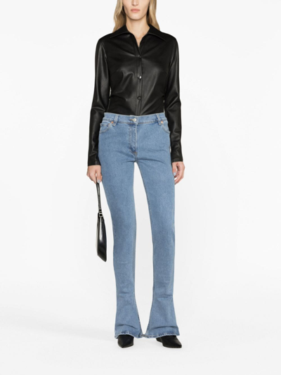 Magda Butrym Skinny Flared Jeans - Women's - Cotton/spandex/elastane In Blue