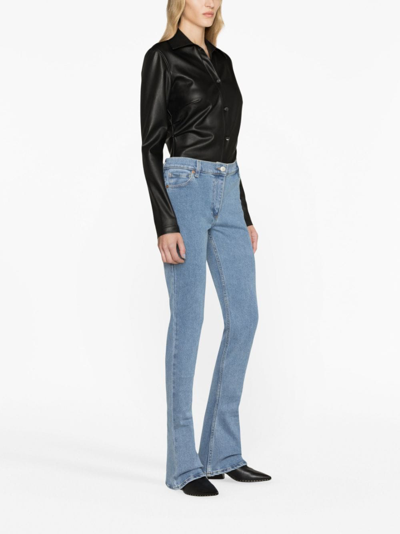Magda Butrym Skinny Flared Jeans - Women's - Cotton/spandex/elastane In Blue