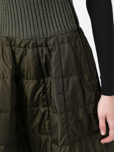 Pre-owned Chanel 2013 Padded Flared Skirt In Green