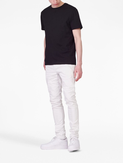 Shop Purple Brand Logo-patch Slim-fit Jeans In White