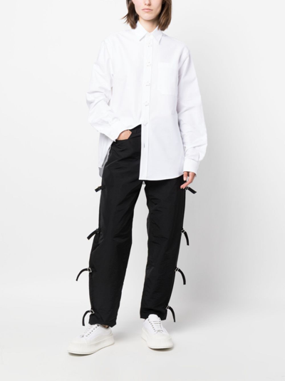 Jw Anderson Button-up Cotton Shirt In White