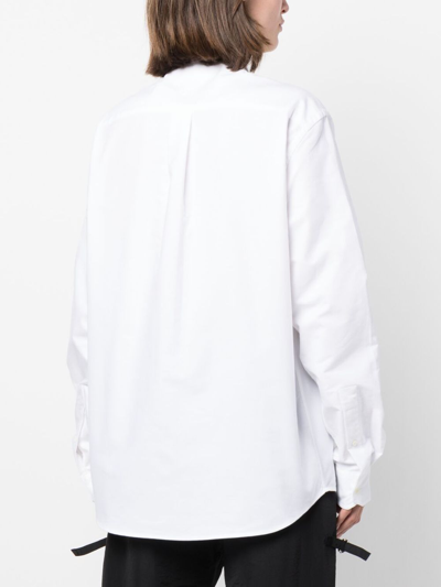 Jw Anderson Button-up Cotton Shirt In White