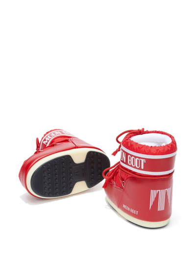 Moon Boot Logo-print Lace-up Snow Boots In Red