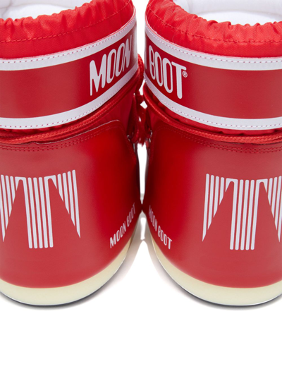 Moon Boot Logo-print Lace-up Snow Boots In Red