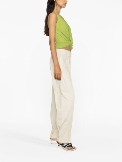 Christopher Esber Mid-rise Straight Leg Trousers In Neutrals