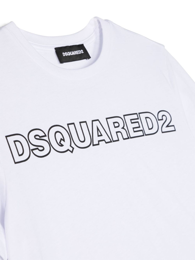 Shop Dsquared2 Logo-print Cotton T-shirt In White