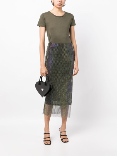 Madison.maison Short-sleeved Cotton-jersey T-shirt In Green