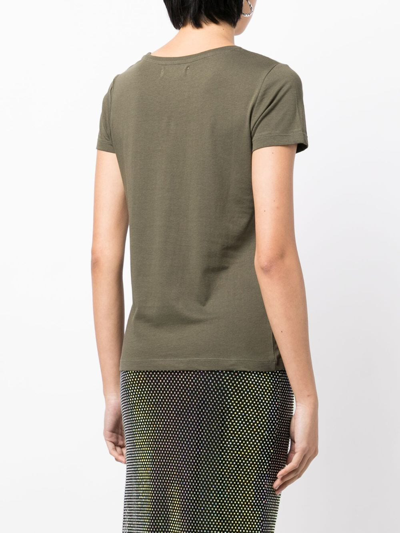 Shop Madison.maison Short-sleeved Cotton-jersey T-shirt In Green