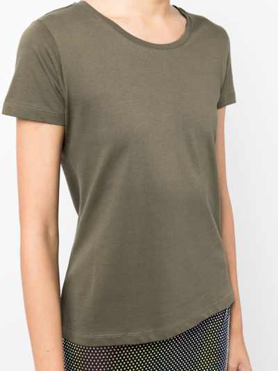 Shop Madison.maison Short-sleeved Cotton-jersey T-shirt In Green