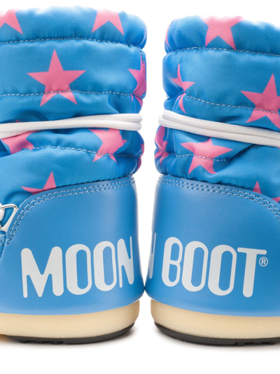 Shop Moon Boot Logo-print Ankle-length Boots In Blue