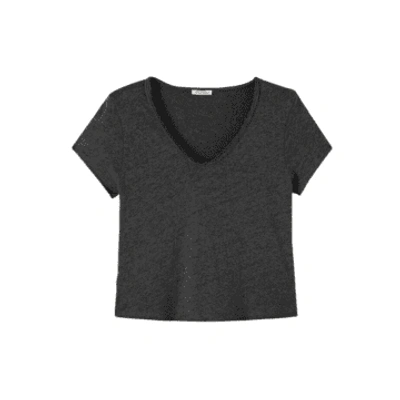 Shop American Vintage Sonoma V-neck T-shirt Vintage Black