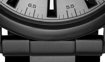 Diesel Men's Chronograph Mega Chief Black Stainless Steel Bracelet Watch 51mm In Black