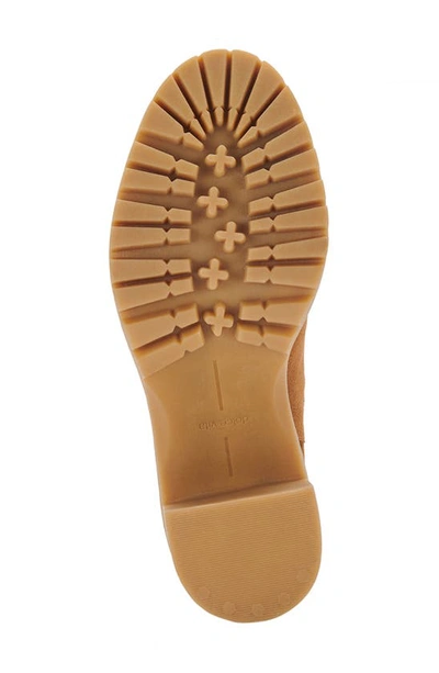 Dolce Vita Caster H2o Waterproof Lug Sole Platform Bootie In Camel Suede H2o