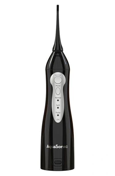 Aquasonic Black Series Toothbrush & Black Aquaflosser Bundle In Black