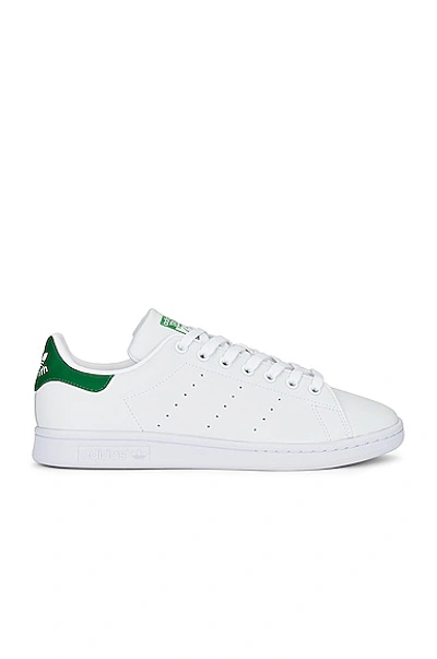 Shop Adidas Originals Stan Smith In White & Green
