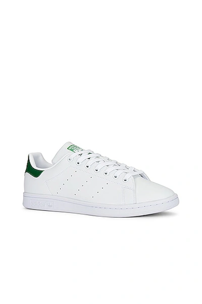 Shop Adidas Originals Stan Smith In White & Green