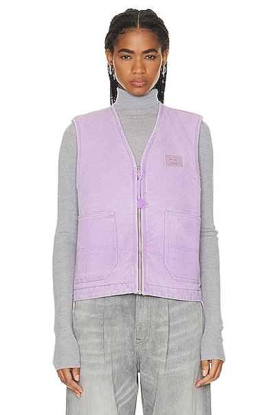 Shop Acne Studios Pocket Vest In Smoky Purple