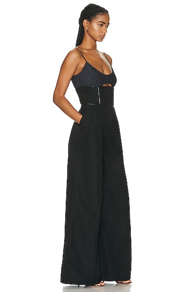 Shop Et Ochs Weston Cutout Jumpsuit In Black & Denim