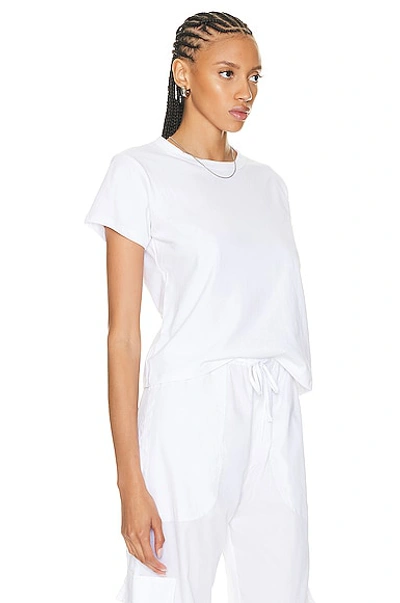Leset Margo Short-sleeve Cotton Crewneck Tee In White