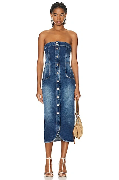 Shop Isabel Marant Valentine Denim Dress In Blue