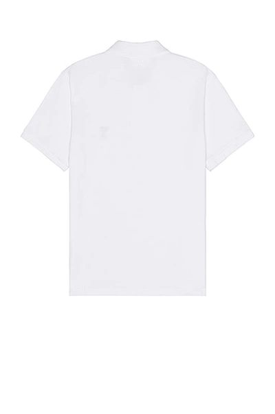 Ami Alexandre Mattiussi Organic Cotton Ami De Coeur Polo Shirt In White