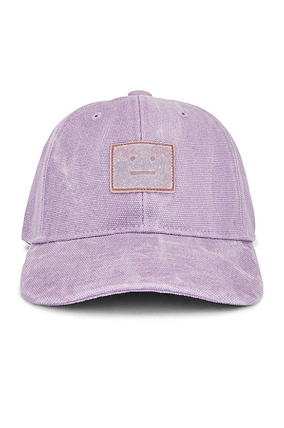 Shop Acne Studios Face Hat In Smoky Purple