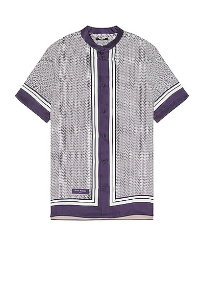 Shop Balmain Short Sleeve Monogram Scarf T-shirt In Marine & Blanc