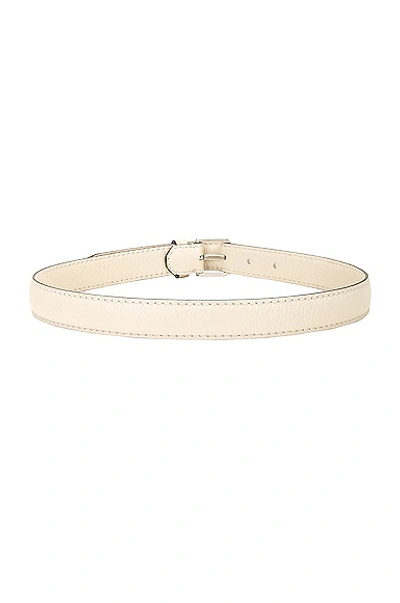 Shop Totême Slim Trouser Leather Belt In Milk Grain