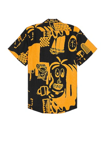 Oas Krispy Night Cuba Linen Shirt In Black