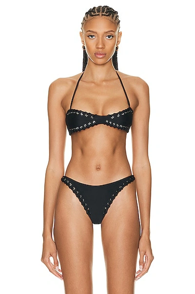 Shop Miaou Rio Bikini Top In Black