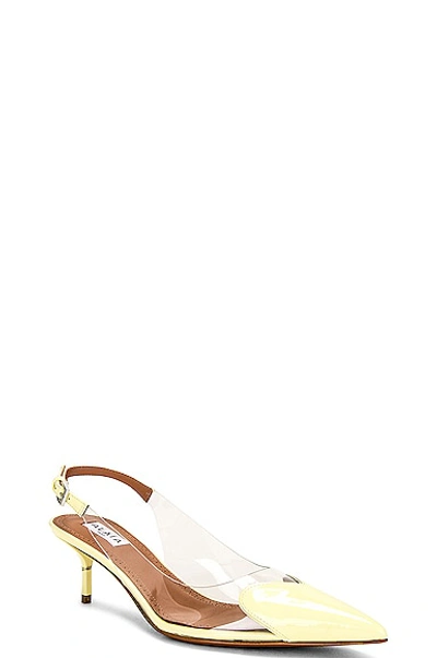 Alaïa Pointed-toe Slingback Pumps In Jaune Pale
