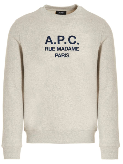 Shop Apc A.p.c. 'uffuffs' Sweatshirt In Gray