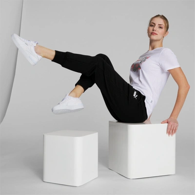 Shop Puma Essentials Women's Sweatpants In Cotton Black- White