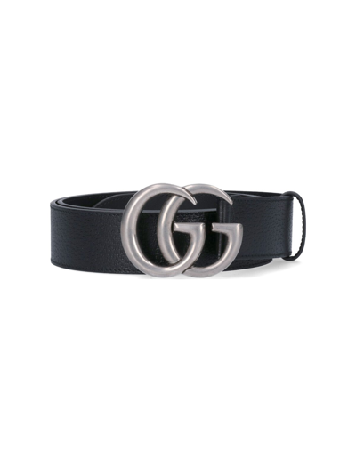 Shop Gucci - Gg Buckle Belt In Black  