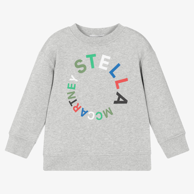 Shop Stella Mccartney Kids Boys Grey Organic Cotton Sweatshirt