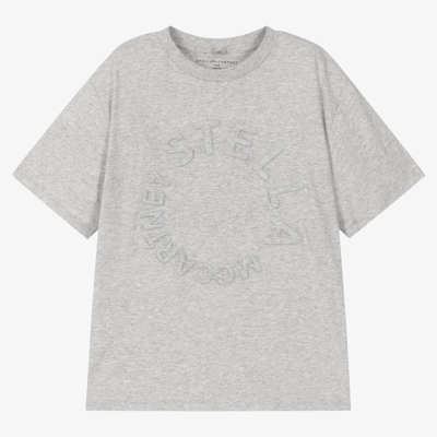 Shop Stella Mccartney Kids Boys Grey Embossed Organic Cotton T-shirt