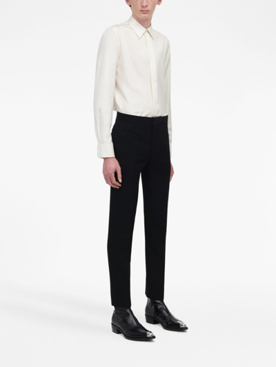 Shop Alexander Mcqueen Long-sleeve Cotton Shirt In White