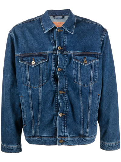 Shop Y/project Classic Wire Denim Jacket In Blue