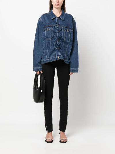 Shop Y/project Classic Wire Denim Jacket In Blue