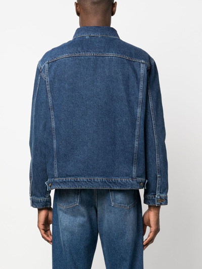 Shop Y/project Classic Wire Denim Jacket In Blue