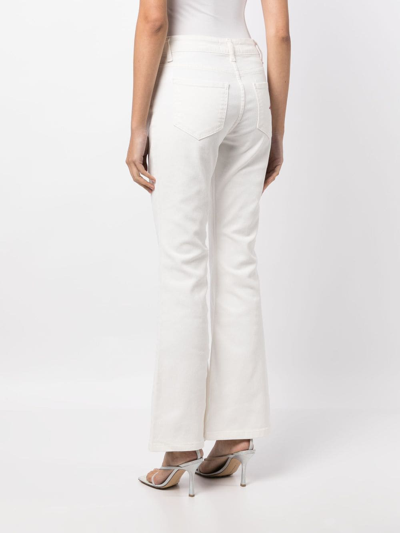 Madison.maison Star-print High-rise Flared Jeans In Weiss