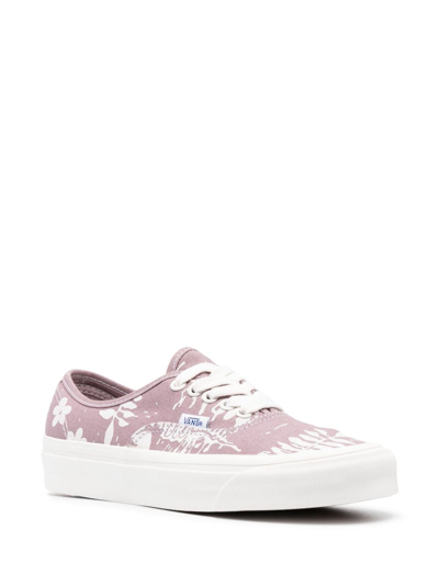 Shop Vans Botanical-print Low-top Sneakers In Purple