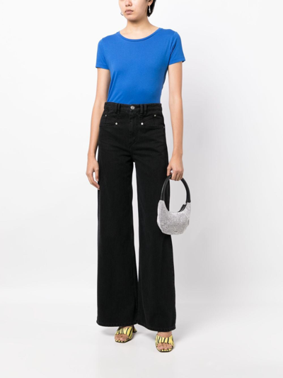 Madison.maison Short-sleeved Cotton-jersey T-shirt In Blau