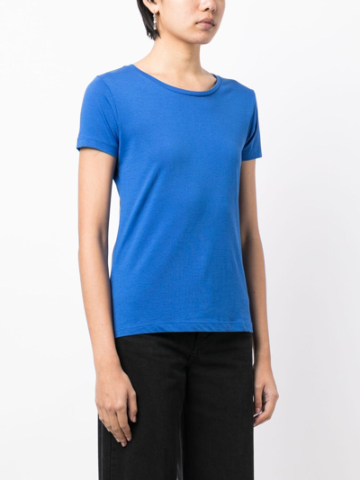 Shop Madison.maison Short-sleeved Cotton-jersey T-shirt In Blau