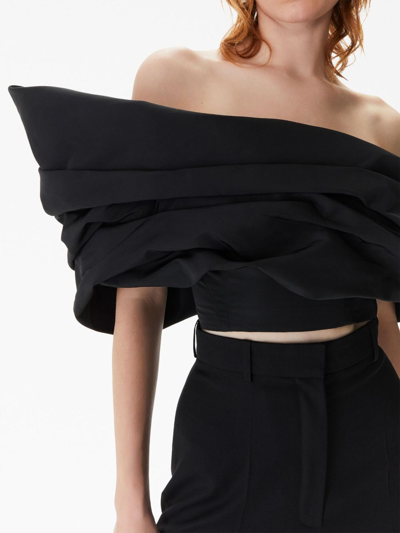 Shop Nina Ricci Asymmetric Off-the Shoulder Top In U9000