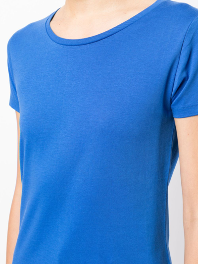 Shop Madison.maison Short-sleeved Cotton-jersey T-shirt In Blau