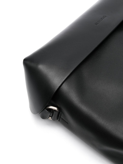 Jil Sander Logo-embossed Crossbody Bag In Black
