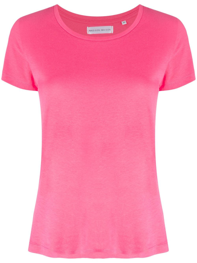 Shop Madison.maison Short-sleeved Cotton-jersey T-shirt In Rosa