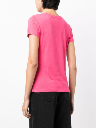 Madison.maison Short-sleeved Cotton-jersey T-shirt In Rosa